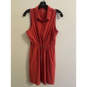 Geranium Sleeveless NIC+ZOE Womens Tech Stretch Collared Dress, Size Medium